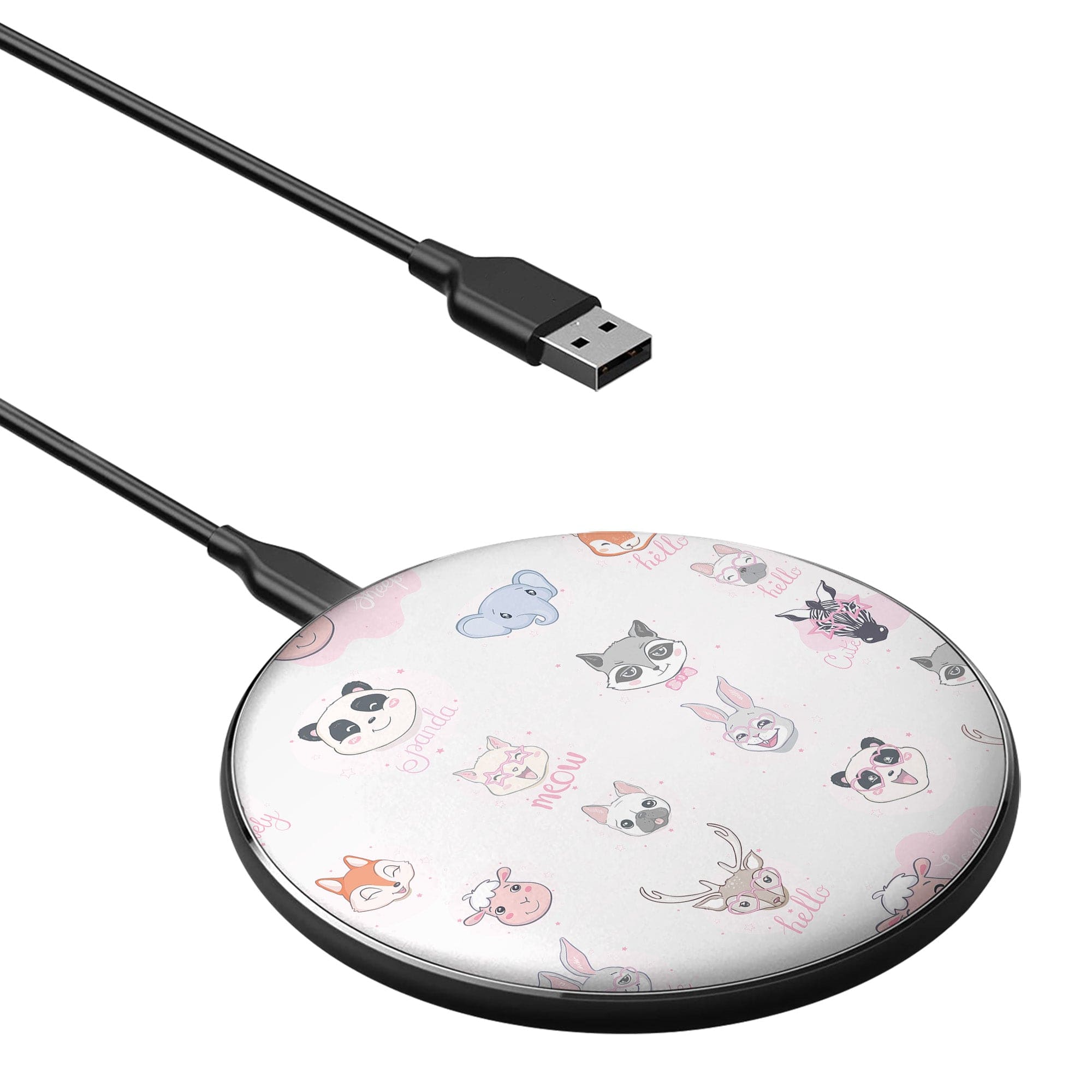 Wild Thoughts | Animal Sticker Wireless Charging Pad in Black