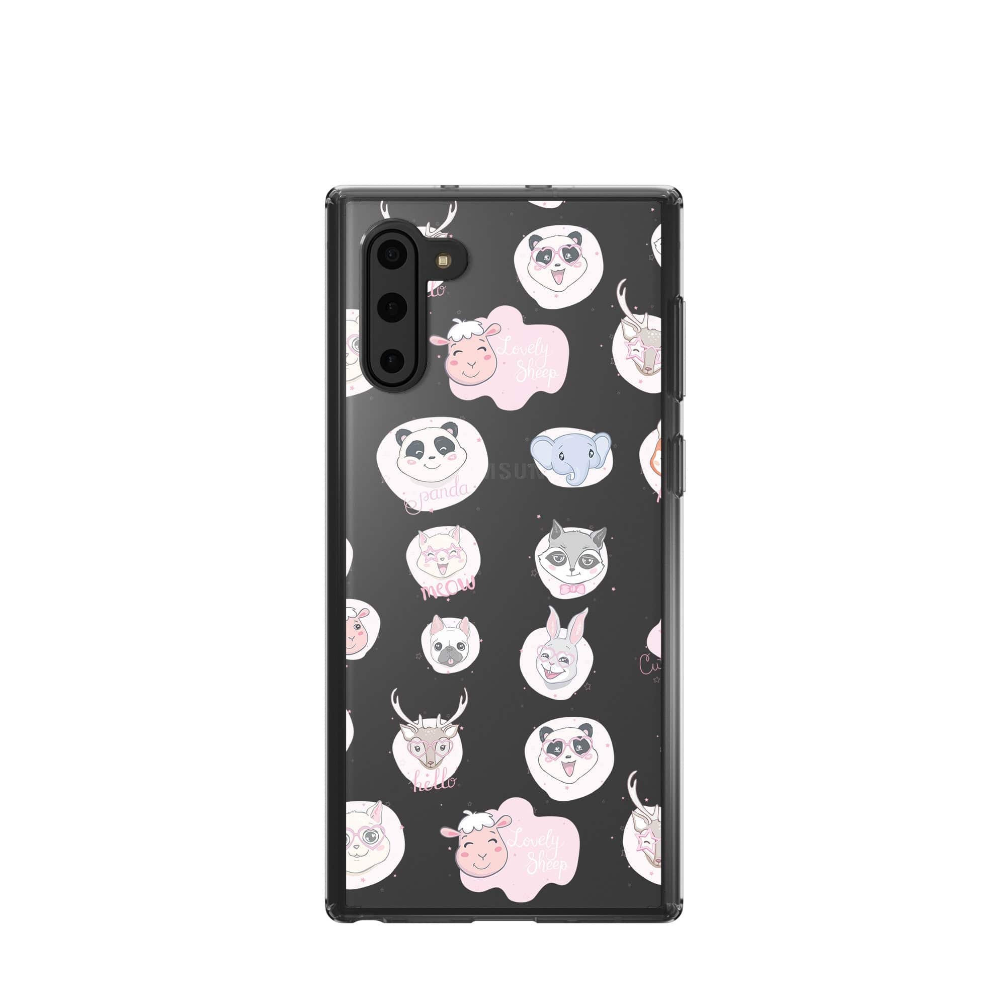 Wild Thoughts | Animal Sticker Samsung Case Clear for Galaxy Note 10 