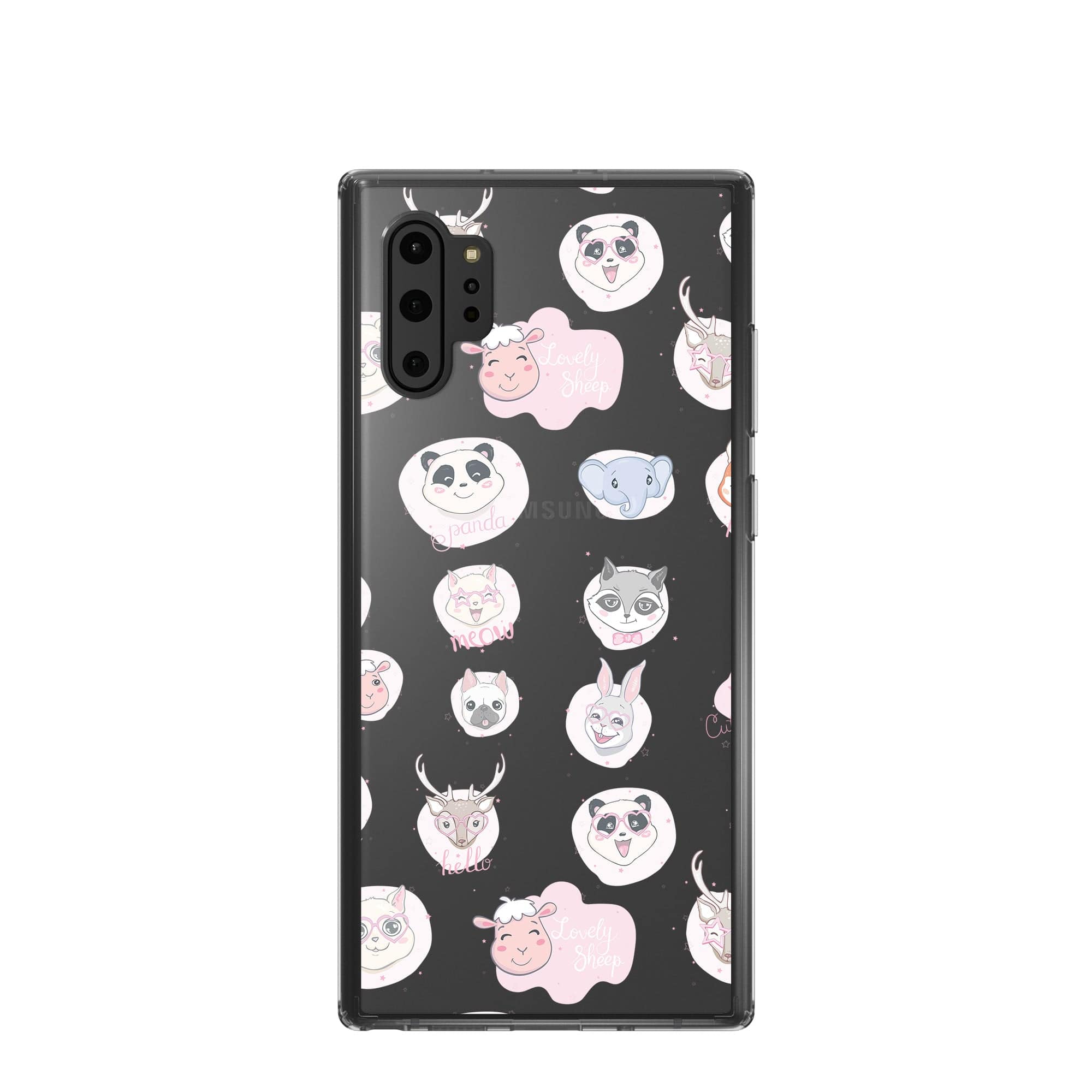 Wild Thoughts | Animal Sticker Samsung Case Clear for Galaxy Note 10 Plus 