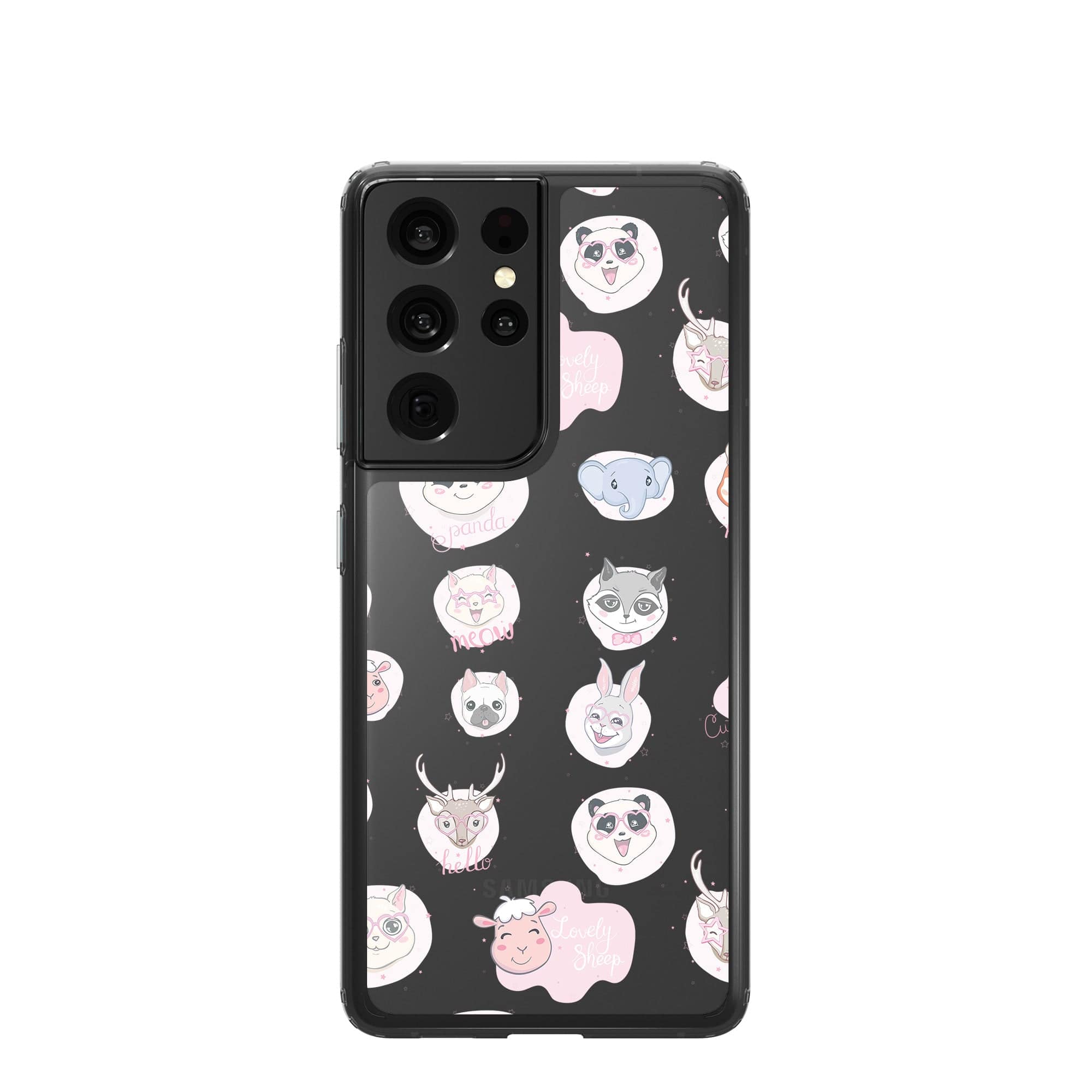 Wild Thoughts | Animal Sticker Samsung Case Clear for Galaxy S21 Ultra