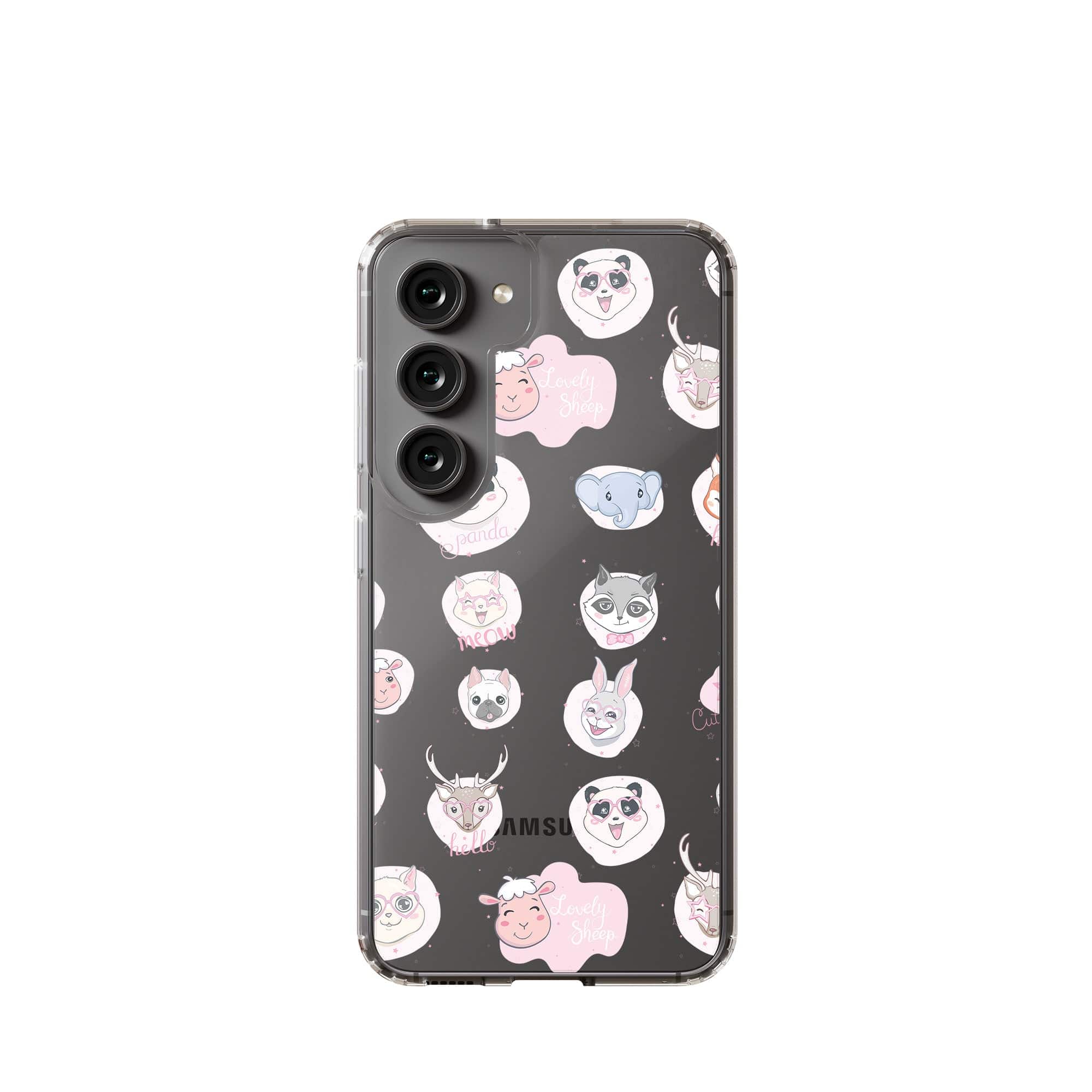 Wild Thoughts | Animal Sticker Samsung Case Clear for Galaxy S23 Ultra