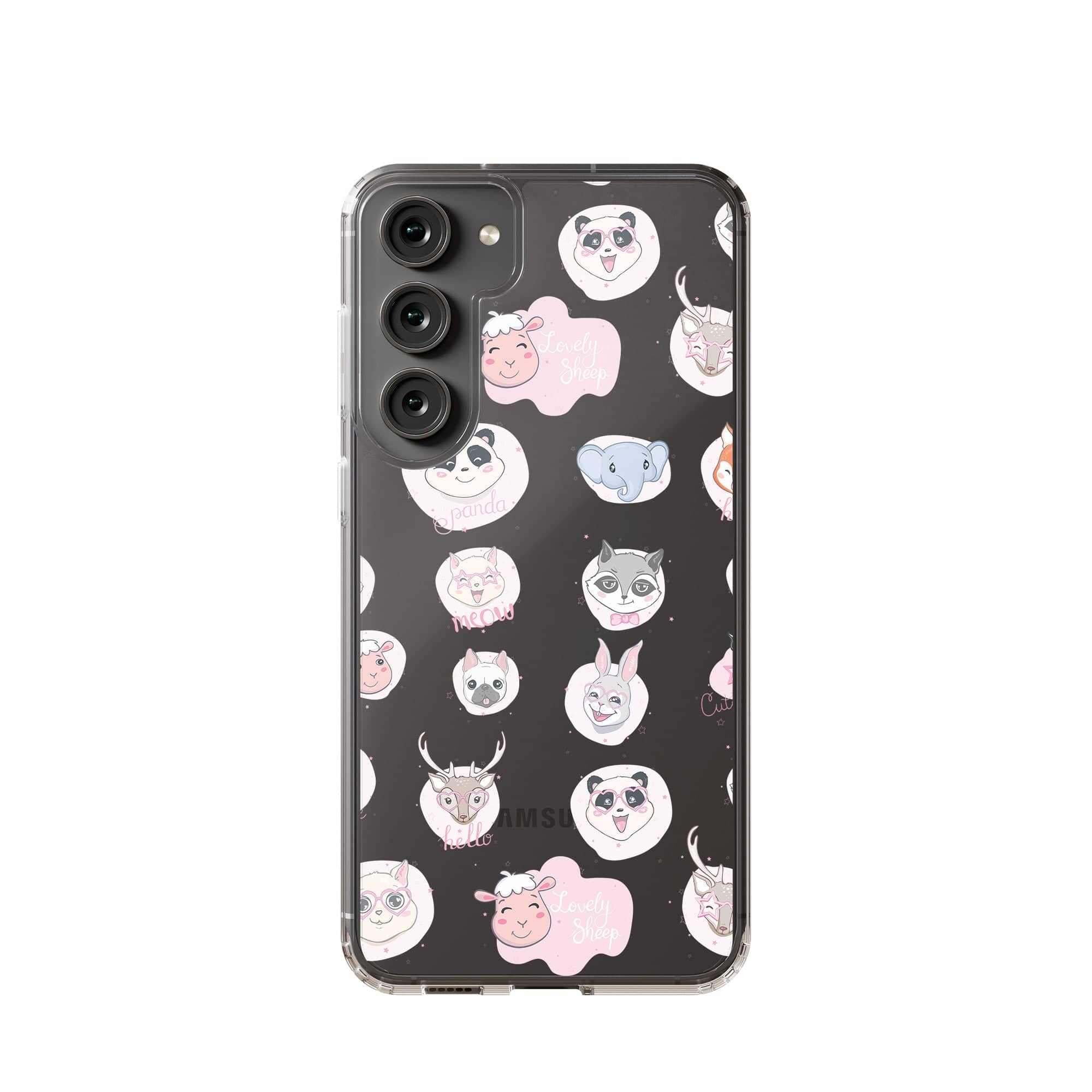 Wild Thoughts | Animal Sticker Samsung Case Clear for Galaxy S23 Plus