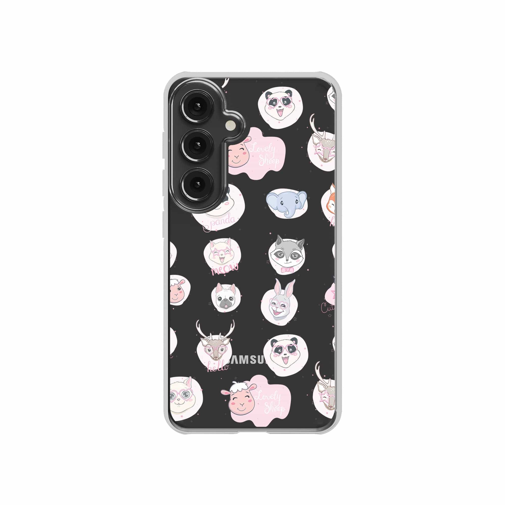 Wild Thoughts | Animal Sticker Samsung Case Clear for Galaxy S24