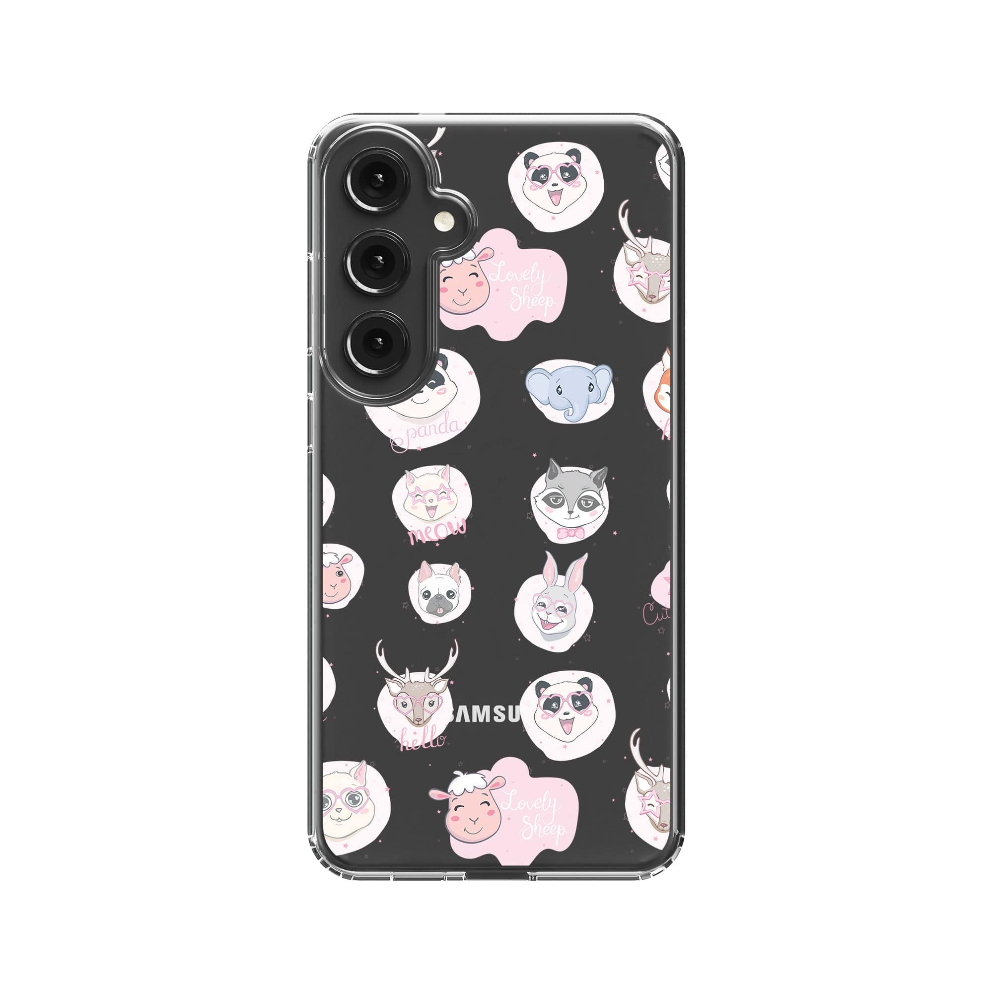 Wild Thoughts | Animal Sticker Samsung Case Clear for Galaxy S24 Plus