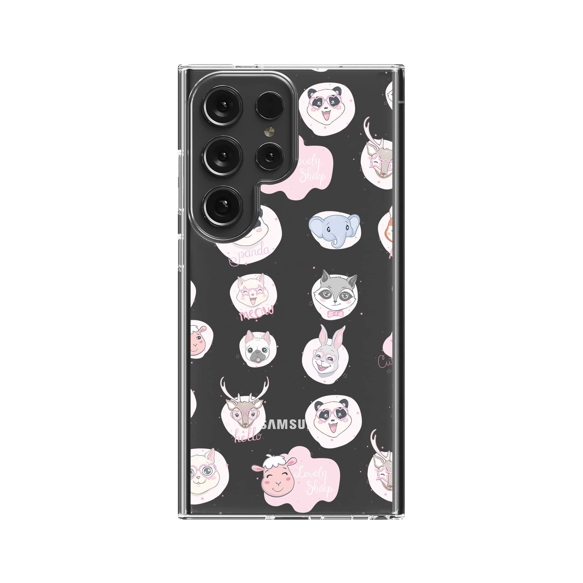 Wild Thoughts | Animal Sticker Samsung Case Clear for Galaxy S24 Ultra